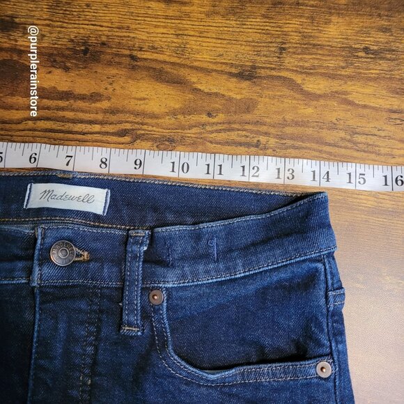 Madewell Jeans 28 Skinny 9" Mid Rise Woodland Wash MA938 Tummy Control Stretch - Picture 8 of 13